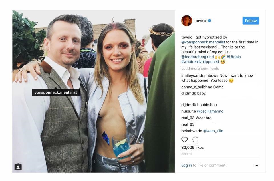 Stage Hypnotist Kris Anthony with Pop Star Tove Lo | HypnoticShow.co.uk